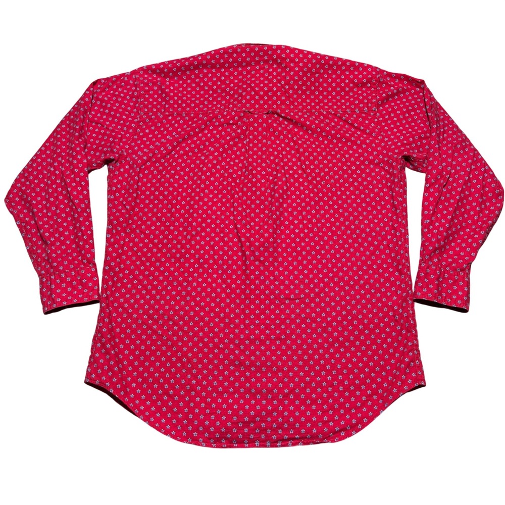 Chaps Ralph Lauren Long Sleeve Button Down Star Print Red Blue Men M VTG Western - Picture 2 of 9